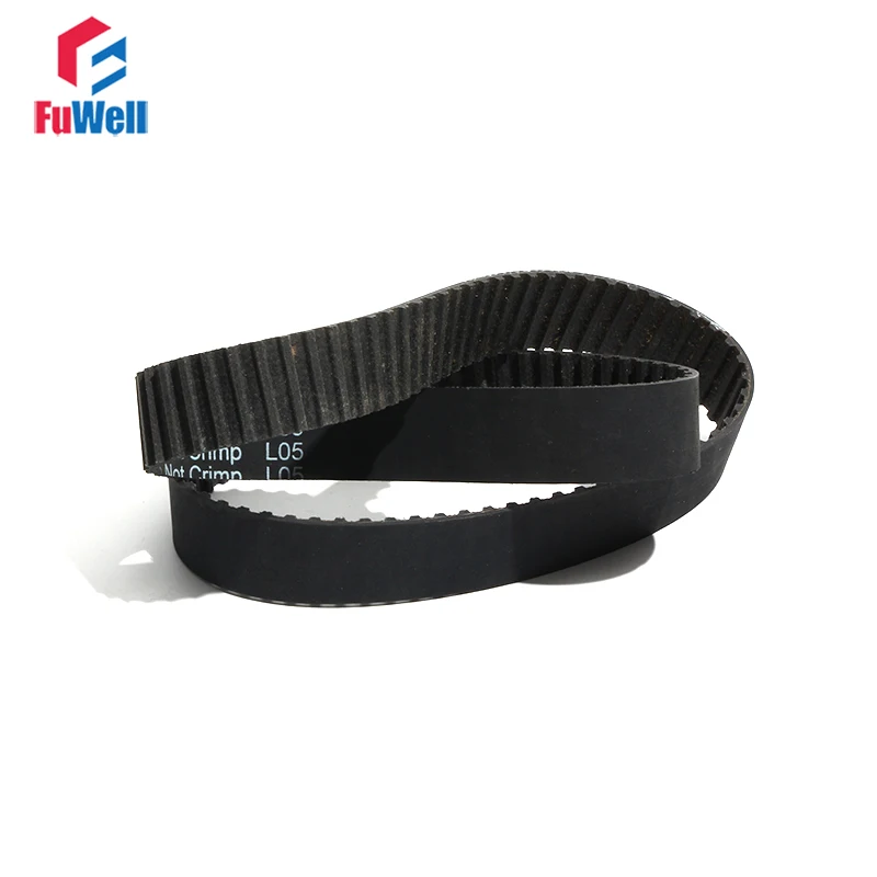 T5 Type Timing Belt T5-370/390/400/420/430/450 Black Rubber Belt 10/15/20/25/30/35/40/45/50mm Belt Width Toothed Pulley Belt