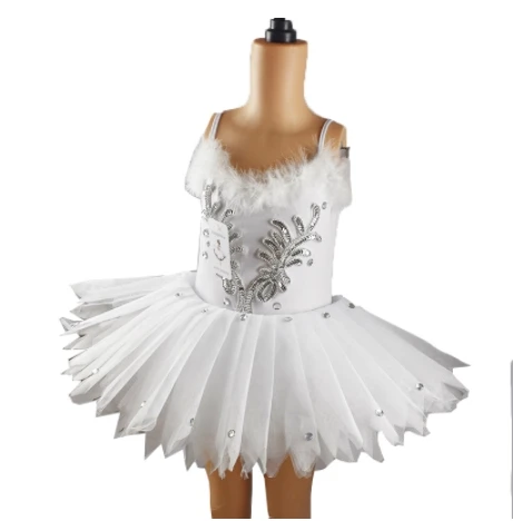 New Girls' Swan Ballet Dress Dance Costume Tutu Skirt with LED Display 5 Colors XXXS-XXXL