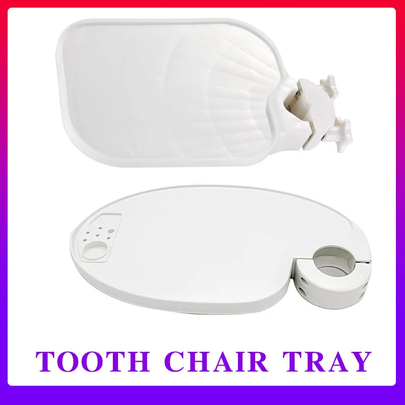 Dental Chair Scaler Tray Plastic Rotatable Plate Post Mounted Shelf Tray Table Shape Clinic Dentistry Chair Accessories