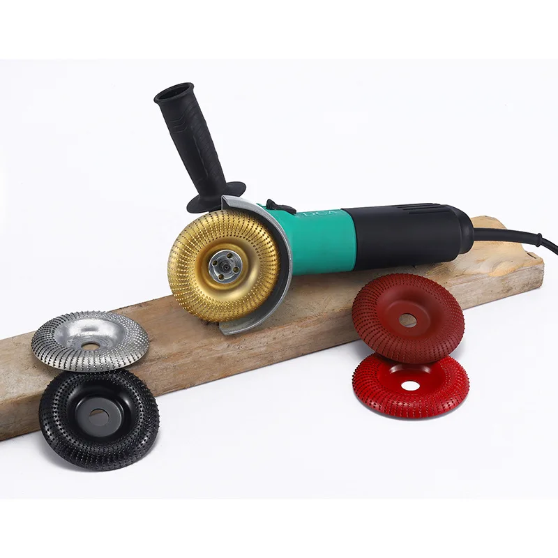 Round Wood Angle Grinding Wheel Abrasive Disc Angle Grinder Carbide Coating  Shaping Sanding Carving Rotary Tool 16mm 22mm Bore