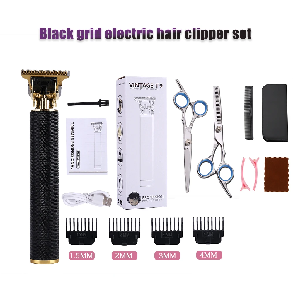 المهنية الكهربائية USB قابلة للشحن المقص الشعر جزازة اللحية ماكينة حلاقة المتقلب تصفيفة الشعر آلة قطع الرجال قطع صغيرة