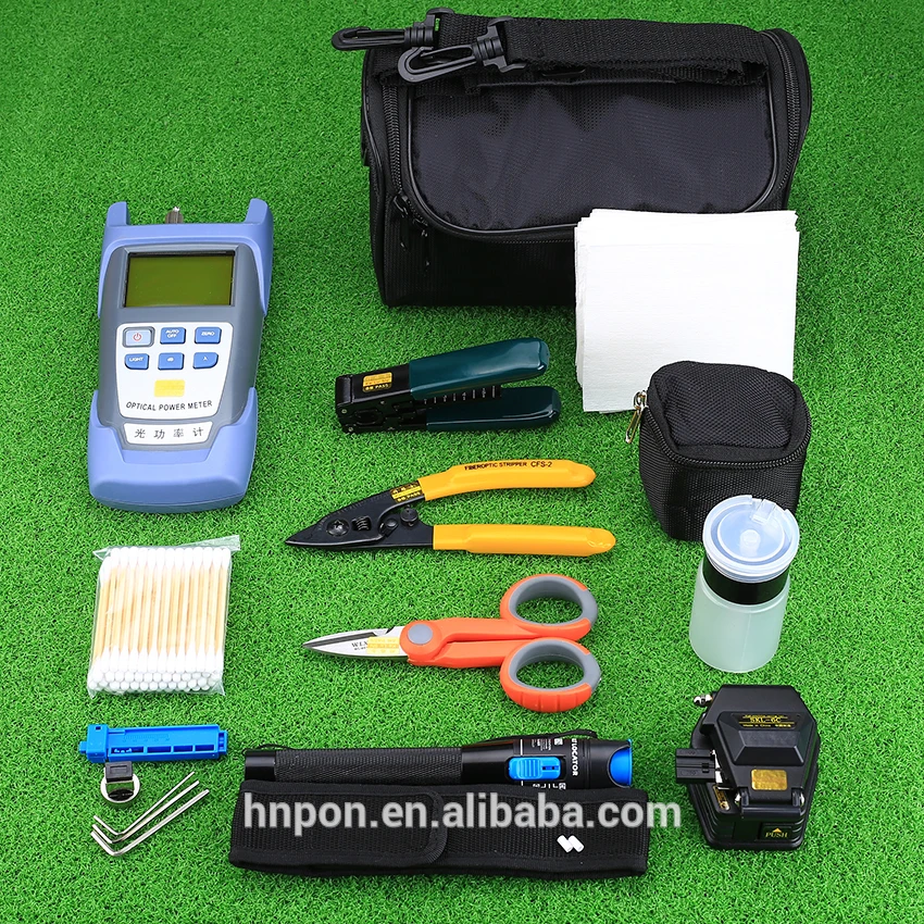 Kit de ferramentas de inspeção de cabo óptico de fibra e manutenção de rede óptica feita em china baixo preço