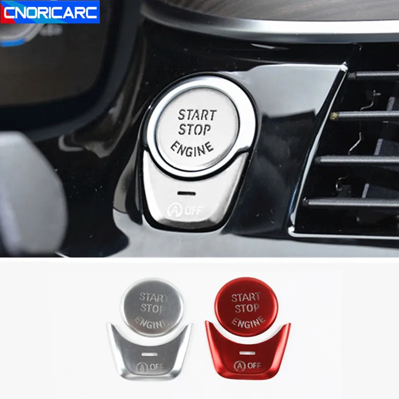 For BMW 5 Series G30 G38 X3 G01 2018-2020 Car Console Engine Start Stop Switch Button Frame Cover Trim Interior Stiickers