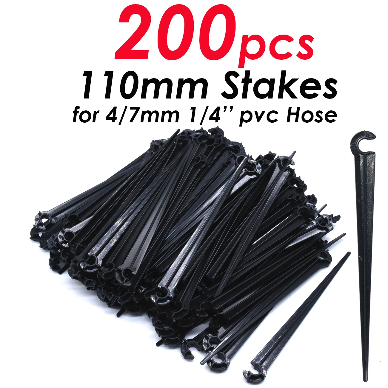 KESLA 1/8\'\'&1/4\'\'&3/8\'\'&1/2\'\' 16MM Fixed Stakes for 4/7mm 8/11mm PE PVC Hose Tubing Micro Water Drip Irrigation Hold Anchor Hook