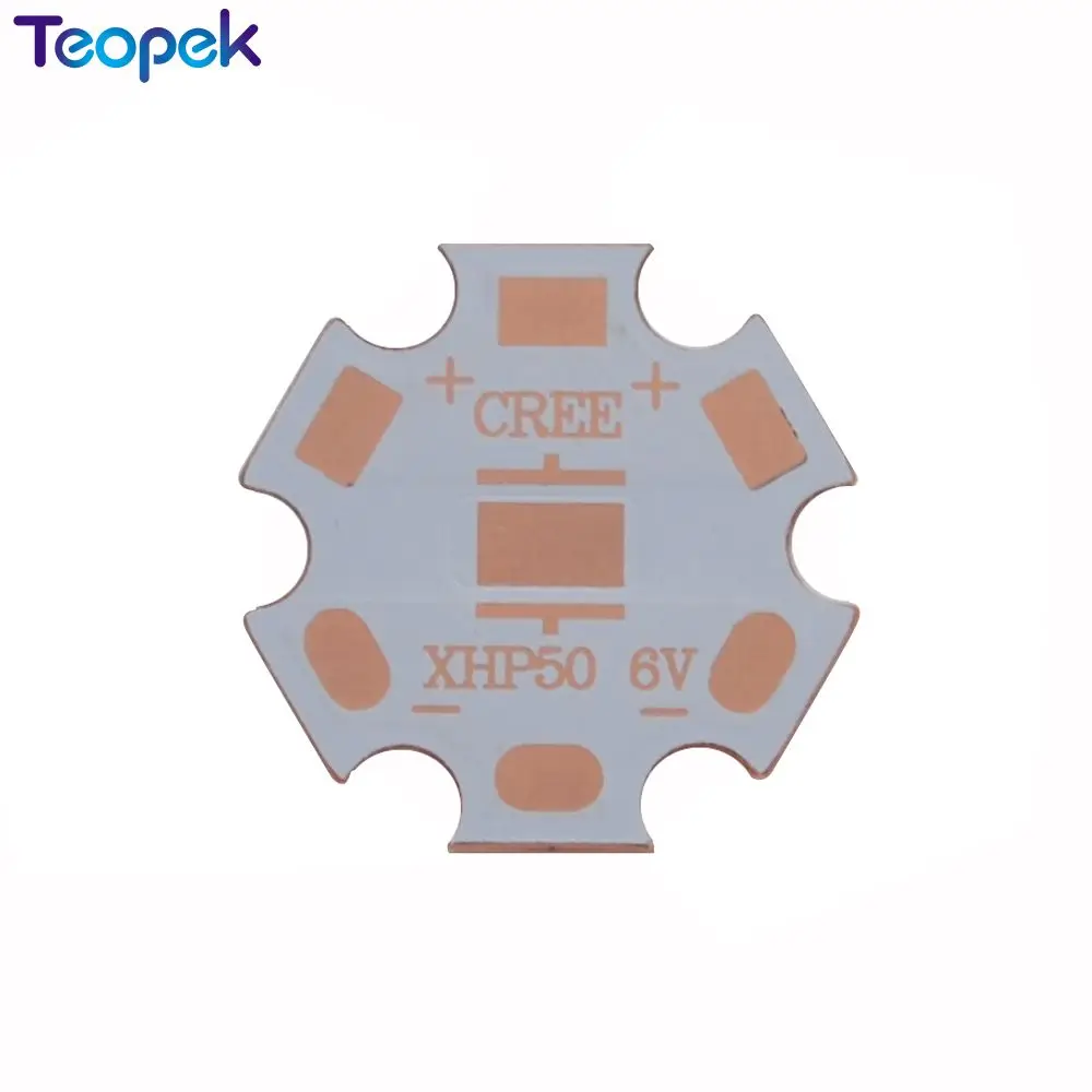 Imagem -02 - Lâmpada Led com Separador Térmico para Cree Xhp50 Xhp70 Placa Pcb 12v 6v 16 mm ou 20 mm Conjunto de 10 Peças