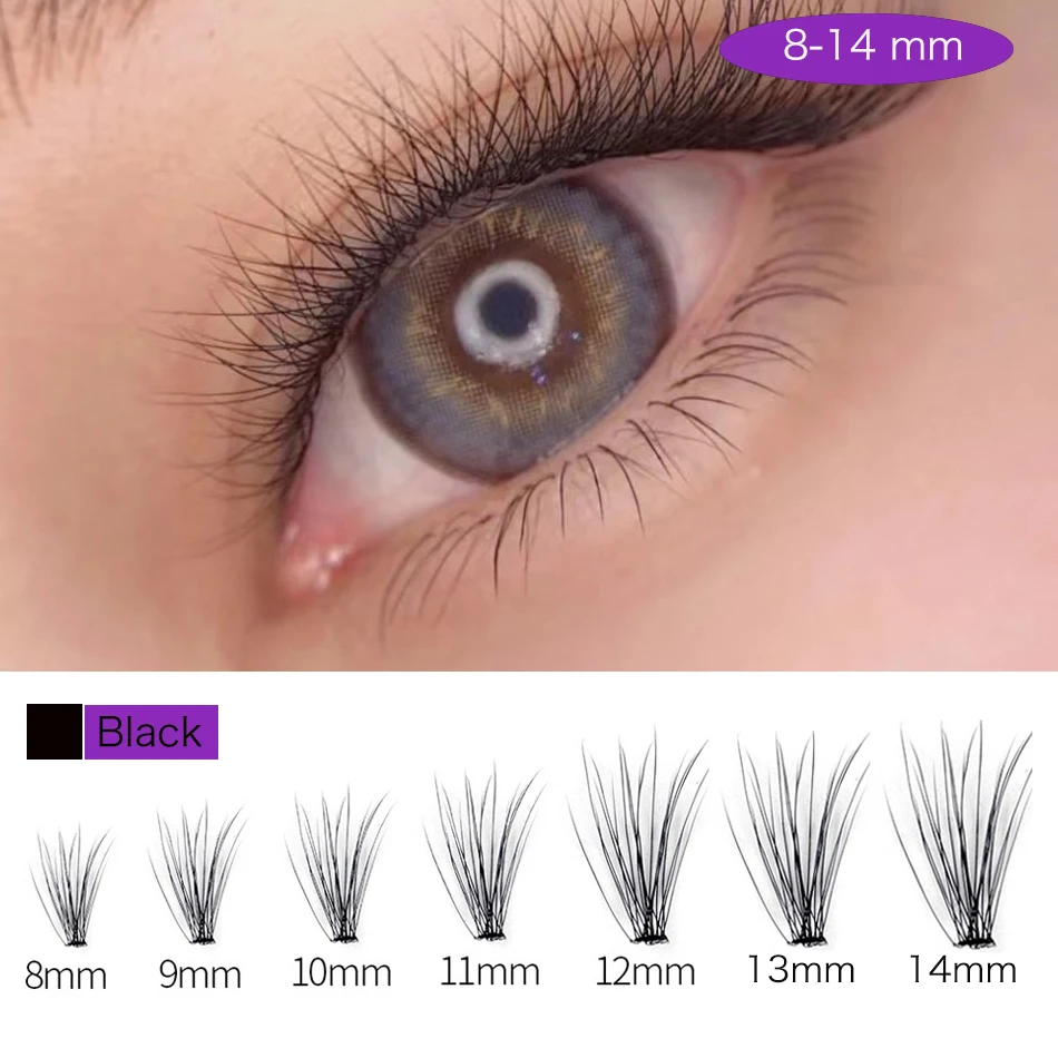 IGUIONSS 10pcs 10D 20D Super Cluster Eyelash Extension Natural Mink Eyelash Bunche Cilias Individual Lashes Makeup Cilias Volume