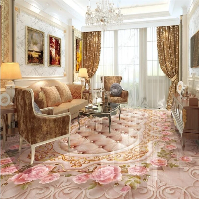 

wellyu Custom floor painting 3d обои stone marble embossed stone pattern mosaic tile 3D floor tile living room bedroom flooring