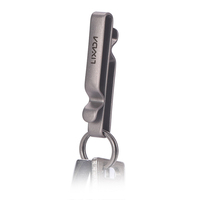 Lixada Titanium Alloy Key Chain Waist Belt Keychain Hanging Buckle Car Key Ring Holder