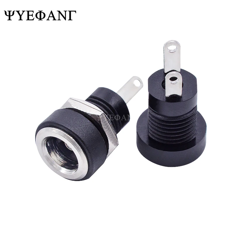 10PCS DC022B DC Power Jack Socket Female Panel Mount Connector 3A 12V 5.5x2.1mm / 5.5x2.5mm / 3.5x1.35mm