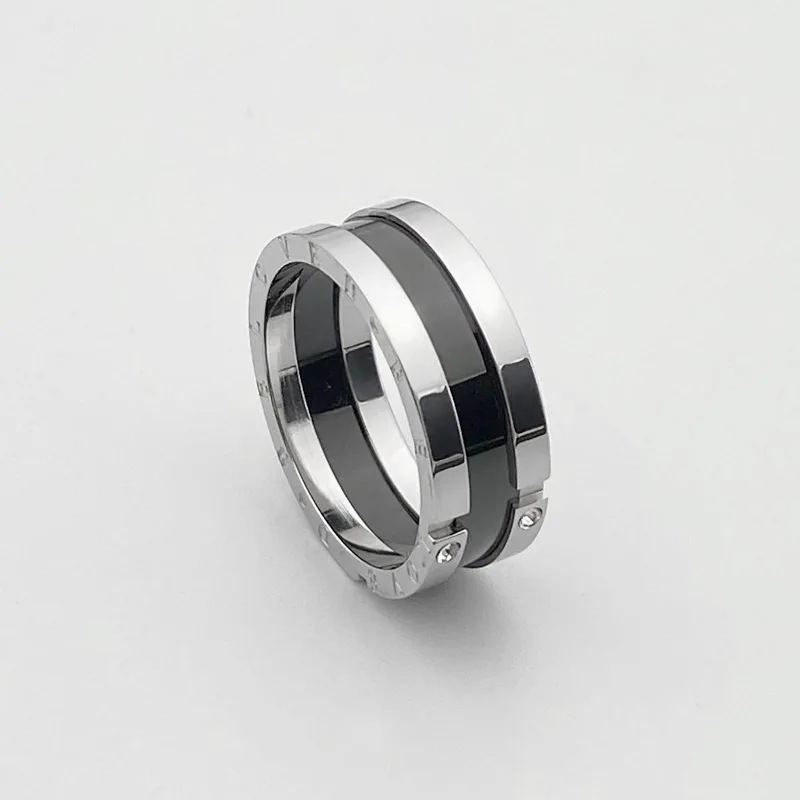 Retro Lucky Cubic Zircon Roman Numerals Titanium Steel Ring Wedding Bague Homme Party Accessories Anillos Mujer Jewelry