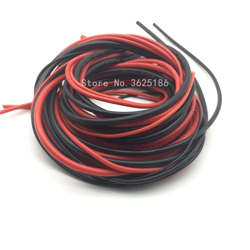 비행기 모터 ESC 용 유연한 실리콘 솔리드 전자 와이어 주석 도금 구리 라인, 1m, 8AWG, 10AWG, 12AWG