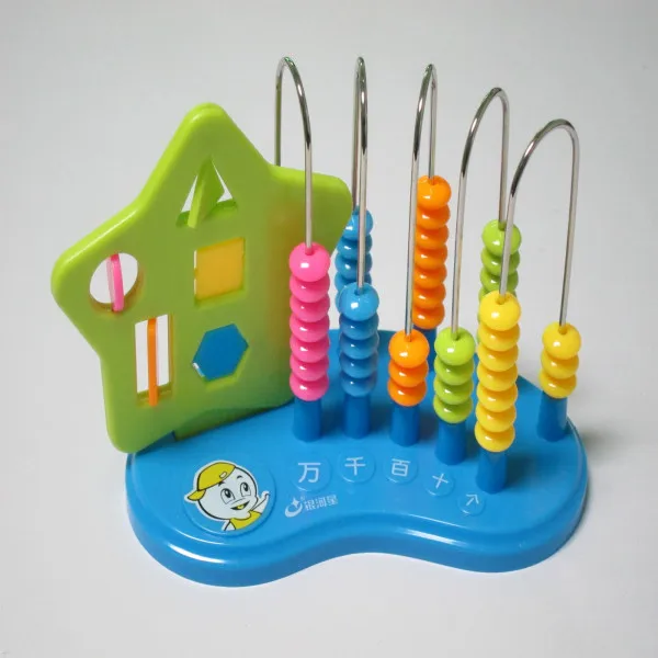 Educational Toys Counter Children Study Beads Abacus Geometric Patterns Unisex Plastic Math Toy Student Gift 2021
