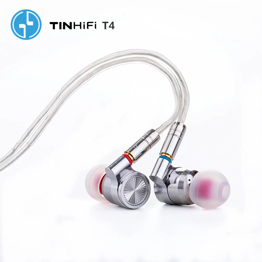 TIN HIFI T4 10 مللي متر CNT ديناميكي سائق سماعة أذن معدنية HIFI Bass سماعة رأس كابل قابل للاستبدال TinHiFi P2 T4 P1 T3 T2 T1 S7 N1
