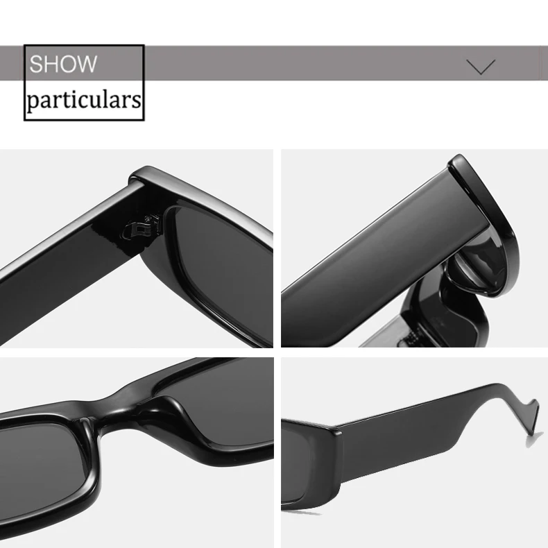 Oec cpo Vintage quadratische Sonnenbrille Frauen Retro kleine Rechteck Sonnenbrille weibliche sexy orange Brille für Männer Lunette de Soleil – Detail 14