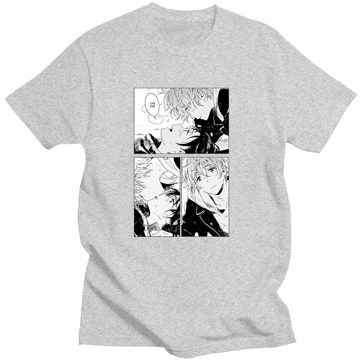 UMibe No Etranger Hashimoto Shun and Chihana Mio Japanese Classic Comics Print Summer Thin Short-sleeved Loose  T-shirt