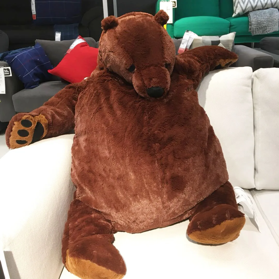 100cm enorme orso bruno peluche adorabile orso peluche morbido bambola cuscino giocattoli per ragazze bambini compleanno