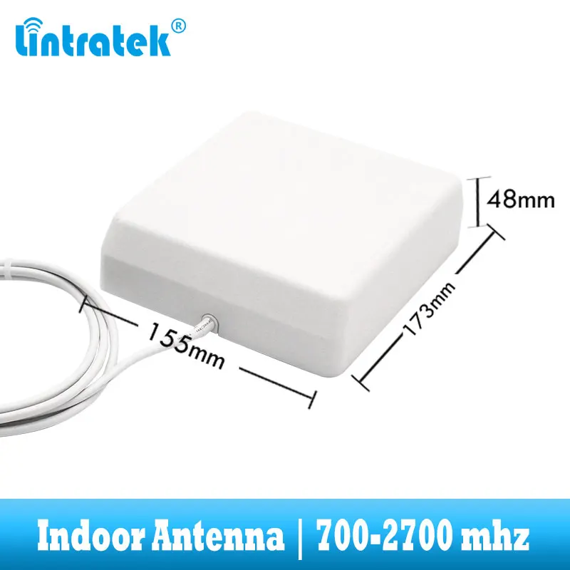 Lintratek 9dbi Indoor Antenna 700-2700MHz LTE GSM 2G 3G 4G Panel Antenna N Male Connector for Signal Booster Cellular Amplifier