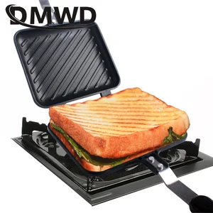 Nicht stapelende Eisen -Sandwich -Maschine, Frühstücksbrot, Toast, Waffel, Pfannkuchen, Kochen, Grillen, Ofen, Schimmel, Grill, Bratpfanne, Gas 10 Hauptverkaufs -Sandwich und Grill - №8