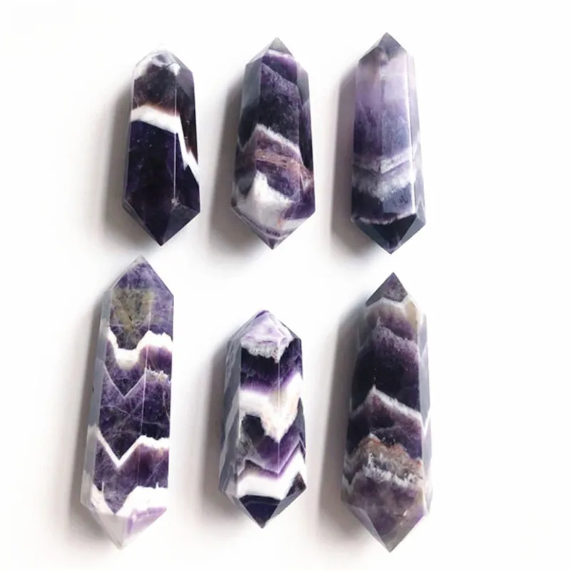 

Dream Amethyst Double Wand Point Natural Stones Minerals Crystals For Home Decoration