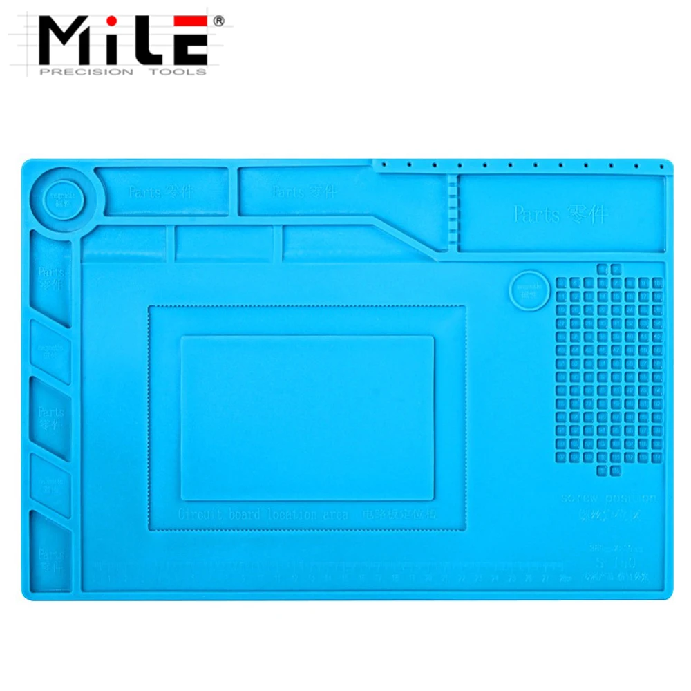 

MILE S150 Magnetic Silicone Pad Hot Air Gun Station Heat Resistant Insulation Desk Mat Mobile Phone BGA Soldering Repair Tool