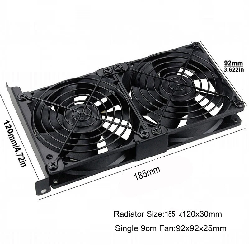 Gdstime Universele Vga Koelventilator Dual 90 Mm 3.5 Inch Dc 12V Desktop Computer Chassis Pci Videokaart Dubbele fan 9 Cm