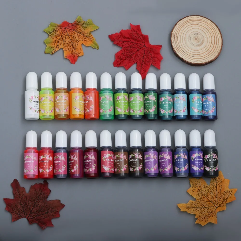 26 Colors 10ml Epoxy Resin Pigment Liquid Epoxy UV Resin Coloring Colorant Dye for DIY Rsein Dyeing Jewelry Making Crafts Art view 5