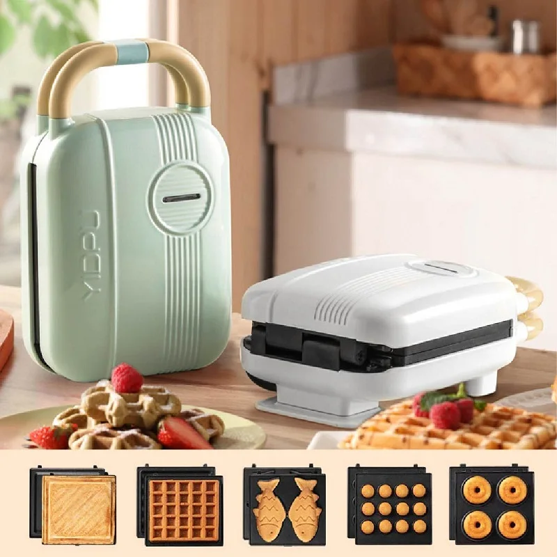 650W Breakfast Machine takoyaki Pancake Sandwichera With Plates Electric Sandwich Maker Timed Waffle Maker Toaster Baking