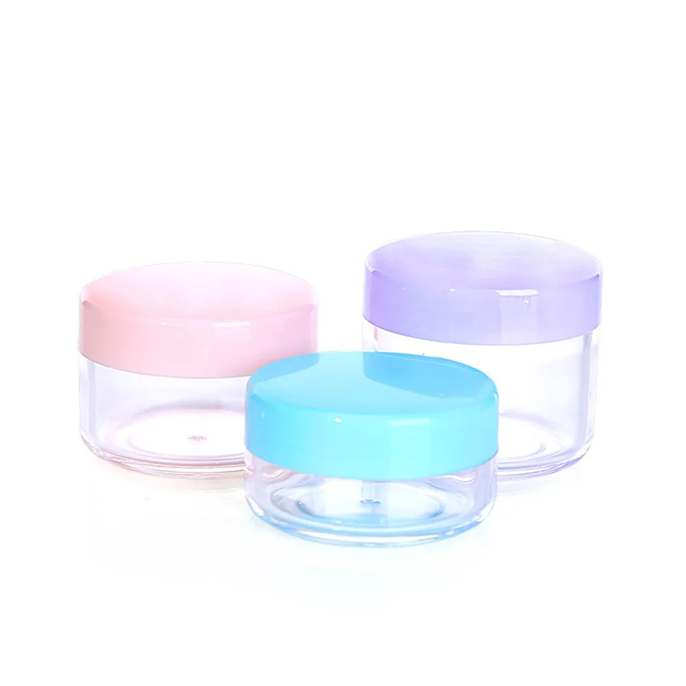 Cosmetic Bead Storage Pot Container Transparent Round Bottle Makeup Cream Portable Nail Art For Travel Daily Makeup Routine