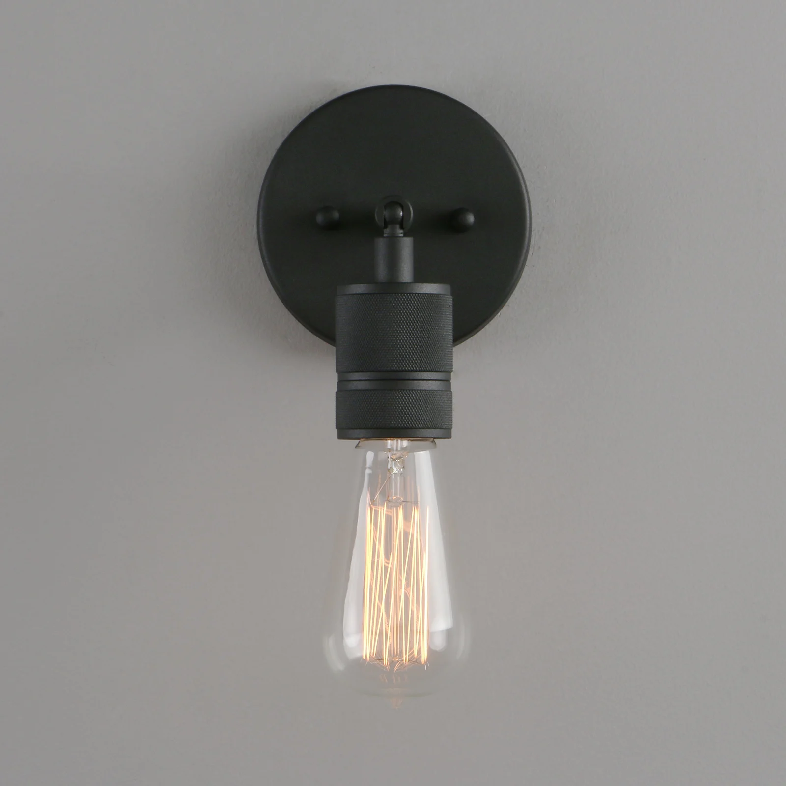Permo Minimalist Single Socket 1- Light Wall Industrial Wall Sconce Vintage Metal Wall Light