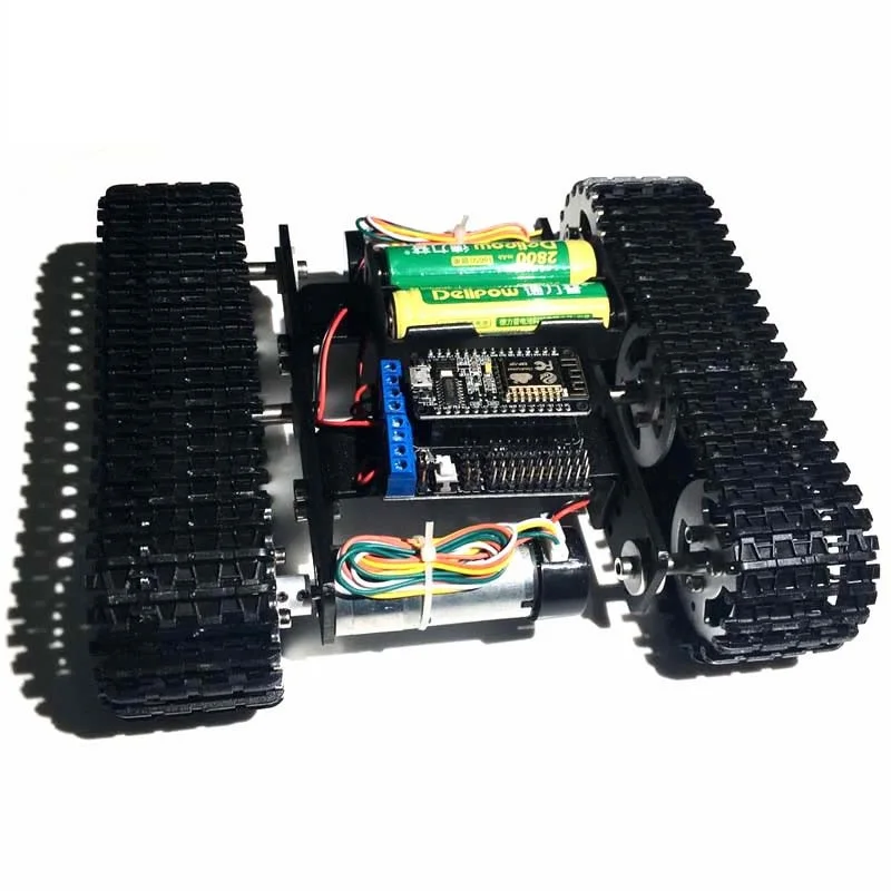 Nodemcu 키트가 있는 금속 크롤러 탱크 자동차 섀시, RC 무선 WiFi 컨트롤러 키트, RC 추적 자동차 섀시 로봇, DIY 장난감 키트
