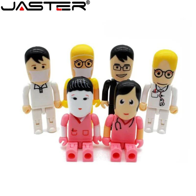 JASTER Doctors Memory Stick Nurses Lovely Medical Pendrive Cartoon USB Flash Drive Pendrive 4GB 8GB 16GB 32GB 64GB 128GB