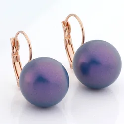 New Fashion Jewelry Drop Earrings Round Beads Pearl Earrings Collections Rose Gold Color Earrings For Women Gift