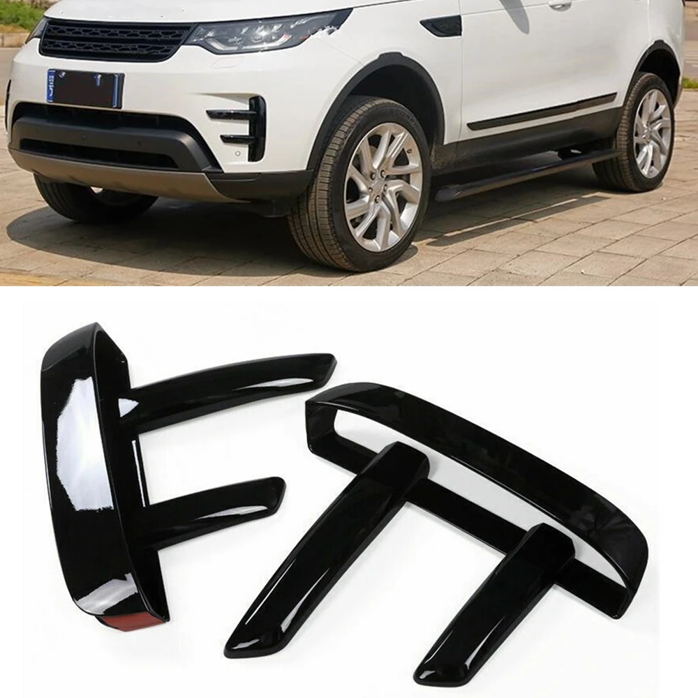 

For Land Rover Discovery 5 L462 2017-2022 Front Bumper Side Intake Grille Air Vent Hood Cover Trim Gloss Black Air-Inlet Frame