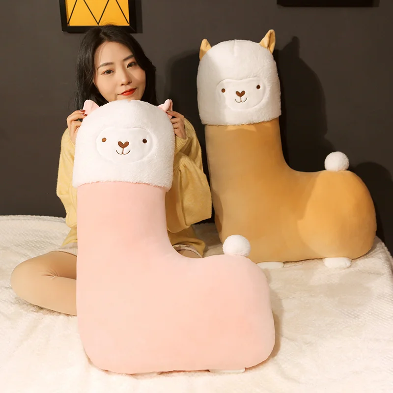 L-shaped Fuzzy Alpaca Elegant Alpaca Plush Toy Cute Plush Animal Alpaca Pillow Toy For Children's Birthday Gift Home Decoration