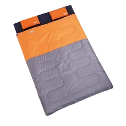 Desert & Fox-saco de dormir para 2 personas, saco de dormir para acampar, portátil, familiar, con 2 almohadas de aire, colchoneta ligera para senderismo, cama