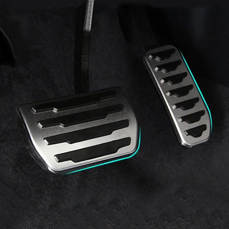 Fuel Pedal AT Accelerator Foot Rest Pedal For Range Rover Evoque 2012-2018 For Range Rover Velar Fuel Gas Brake Pedal Cover Trim