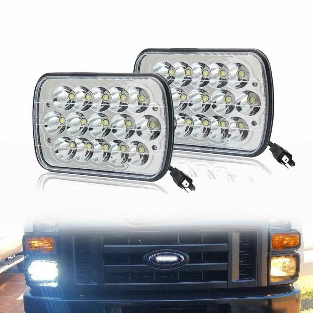 

Pair 5x7" 7x6" Sealed Led Headlights Headlamp Hi/Lo Beam Lamp for ATV SUV Truck Trailer