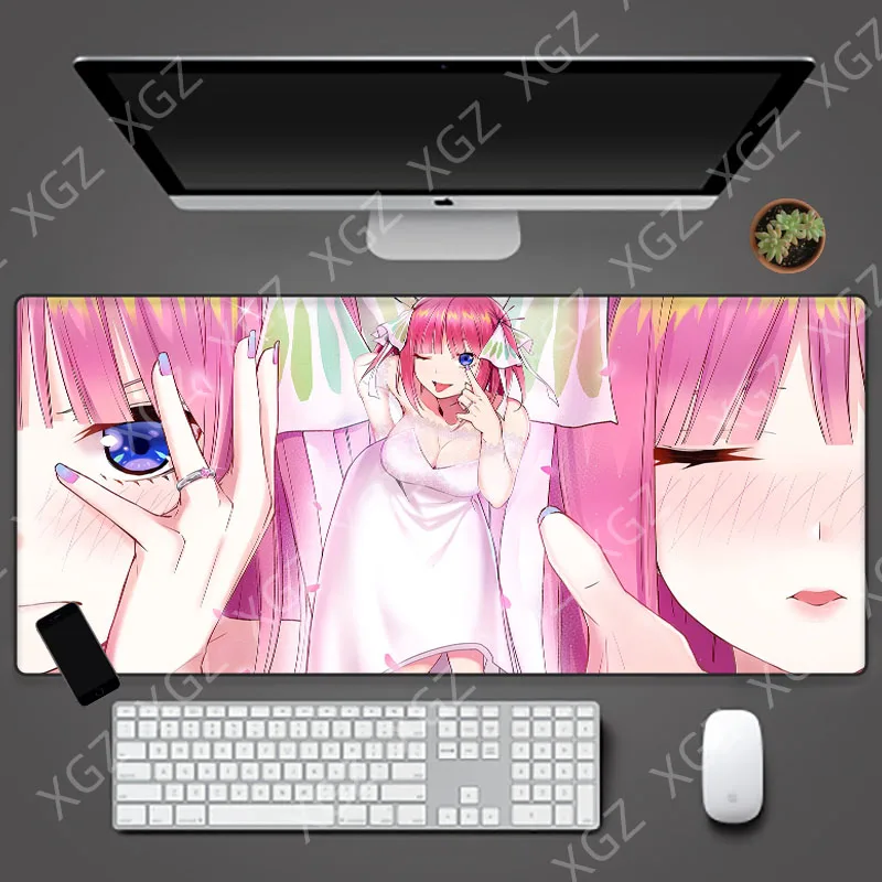 Yuzuoan XL Large Mouse Pad Anime Printing Computer Game Player Lock Side Mouse Keyboard 800x800 Cm Durable Desktop Student Pad