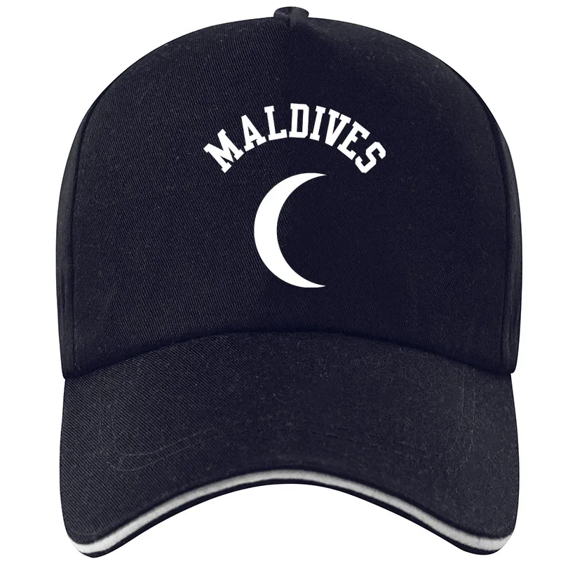 Maldives free diy custom name number logo MDV hat nation flag MV dhivehi country print photo text respirant baseball cap