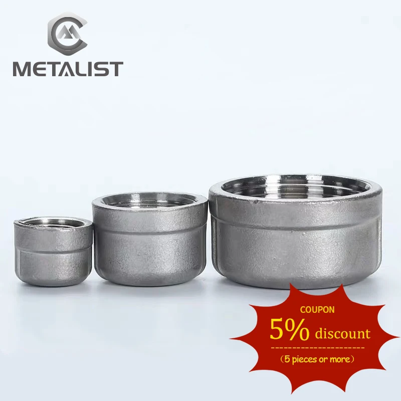 

METALIST BSP 1/2" DN15-3/4"DN20 SS304 Stainless Steel Sanitary Pipe Cap Female Threaded Pipe End Cover Cap For Pipe