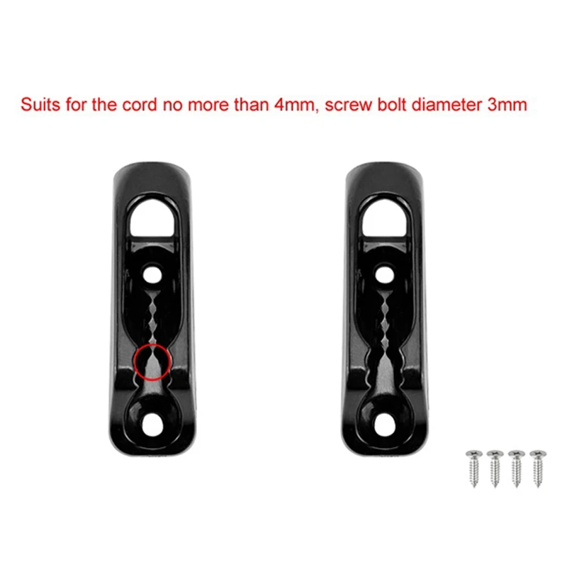 6Pcs Canoe Kayak Cord Lock Rudder Control Nylon Self-Lock Rope Cord Tensioner Runner Anchor Jam Cleat Boat Accessories