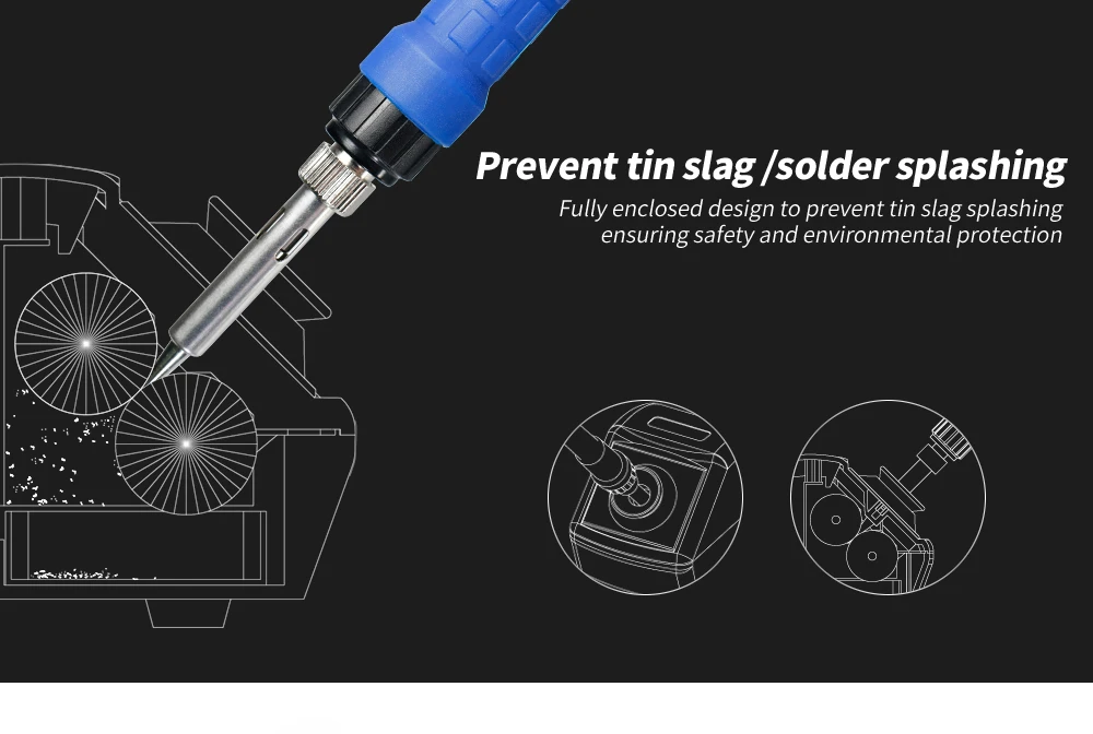 Infraroodsensor Smart Inductie Soldeerbout Tip Cleaner Lichtgewicht Iron Tips Cleaning Tool YIHUA 200C