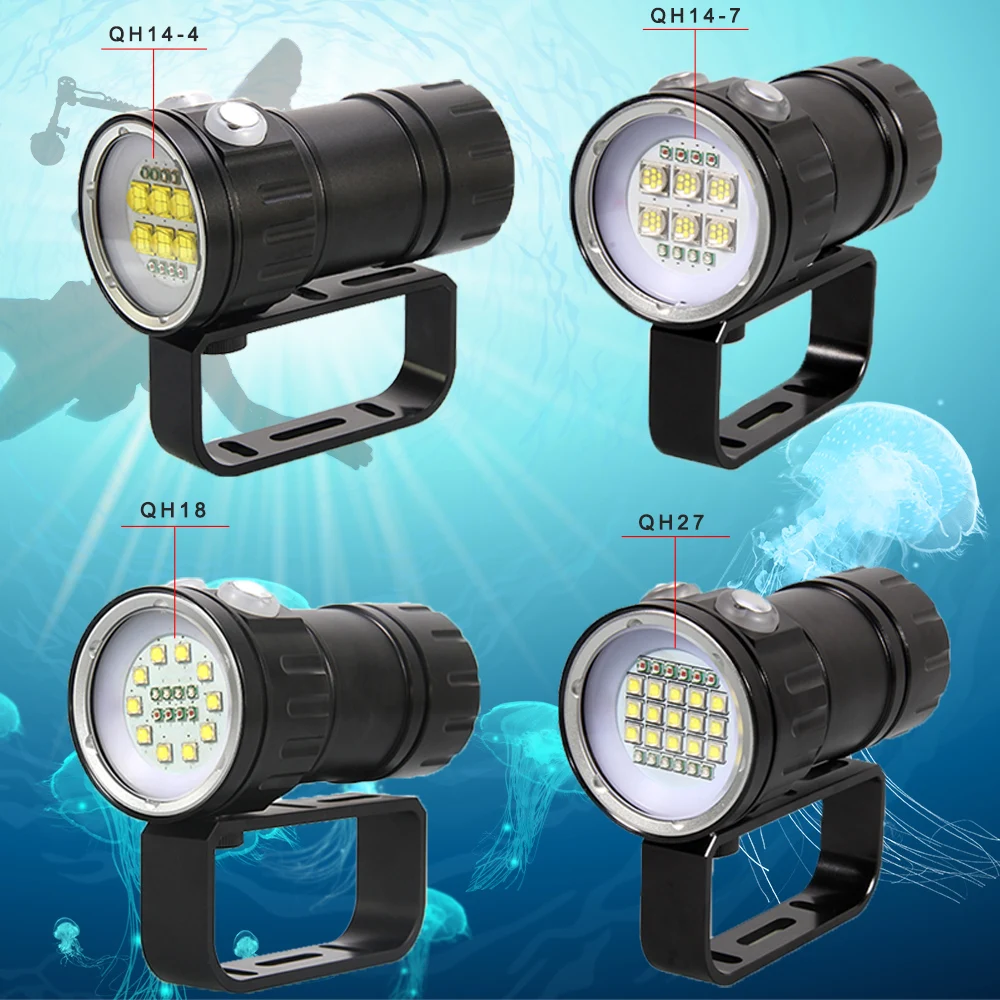 

Deep Waterproof Scuba Diving Flashlight LED 500W P90 Photography Video Light IPX8 Torch Underwater 200m Dive Lamp