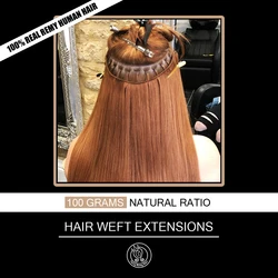 Fairy Remy Haar 16-24 Inch Real Europese Rechte Menselijk Haar Bundel Inslag Hoogtepunten Piano Kleur Menselijk Remy Haar weave 100 G/stuk