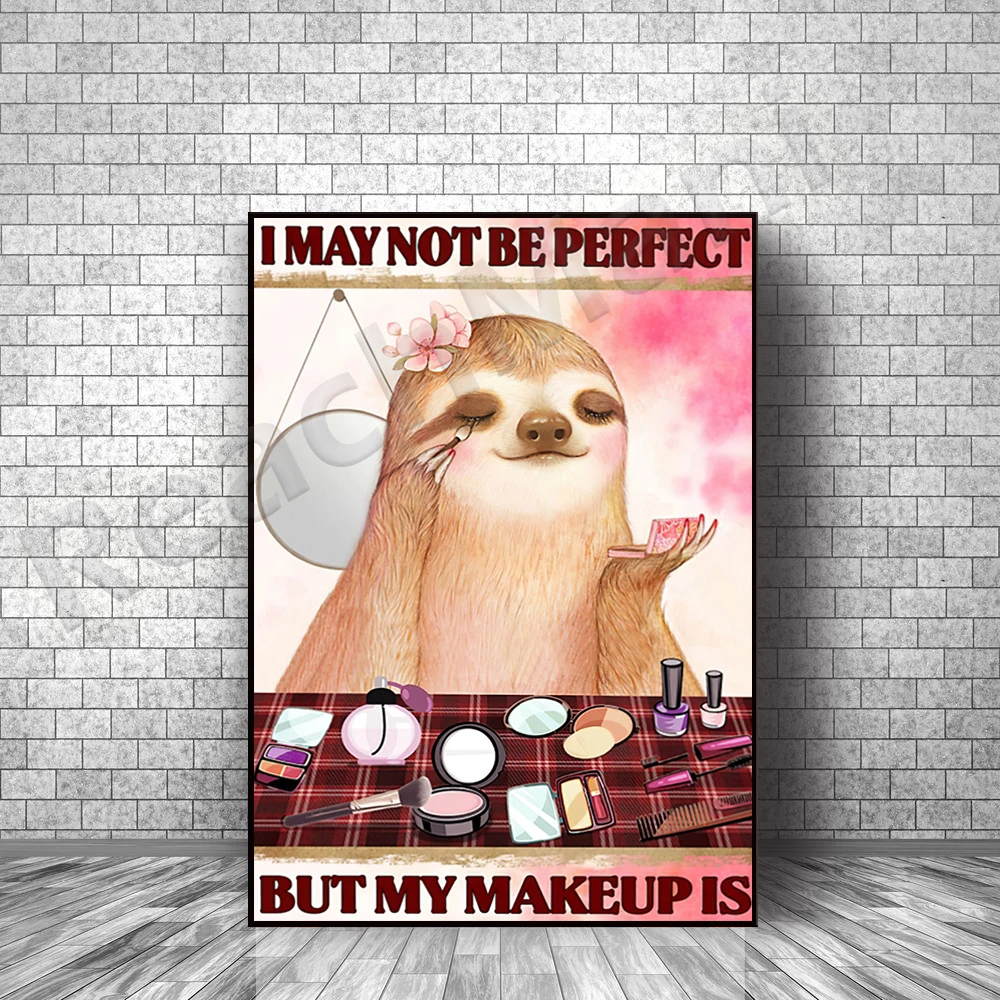 

Affiche sloth / Sloth Make Up Poster / Sloth Wall Art / Cadeau pour make up artist/home decor 2020