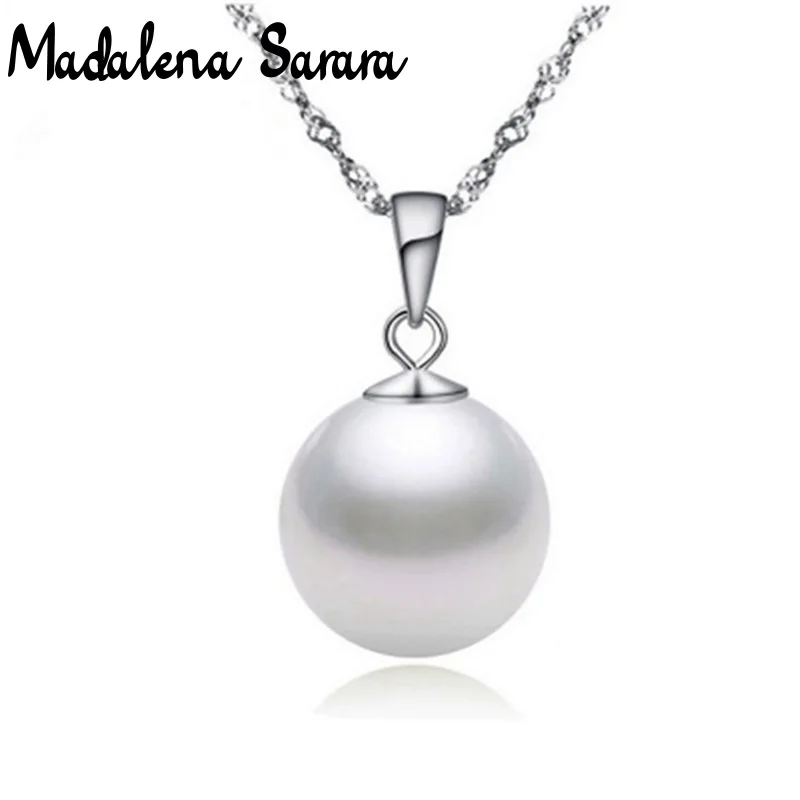 

MADALENA SARARA 6 мм-12 мм пресноводный жемчуг ожерелье из Стерлингового Серебра Простой корейский стиль