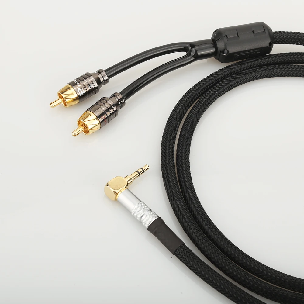 Kabel audio HiFi kabel RCA przewód sygnałowy Audio wtyczka 3.5mm wtyczka aux konwersja dwie wtyczka RCA