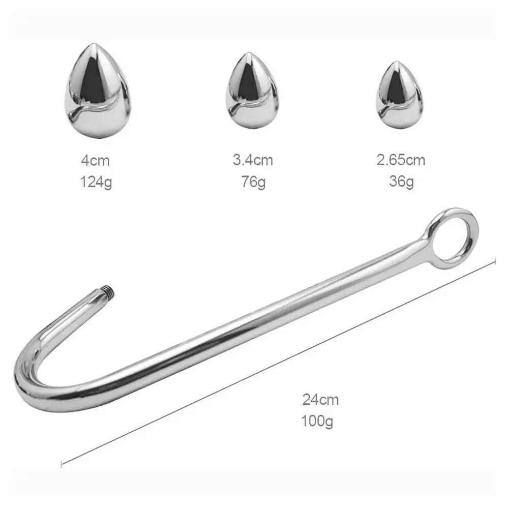 Three Size Hot Erotic Sexy Anal Hook Ball Stainless Steel SM Butt Plug Hook Anal Sex Toys for Couples Adult Sex Games Sexy toys