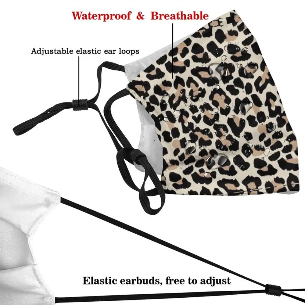 Leopard Print Maske DIY Waschbar Filter Pm 2,5 Mund Trend Leopard Leopard Modische