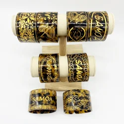 Fashion Women Polynesian Hawaiian Samoan Girls Bracelet Cuff Wide Acrylic Acetate Materoal Bangle Jewelry